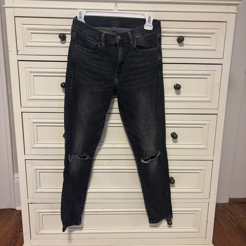 Polo Ralph Lauren Women's Black Distressed Jeans